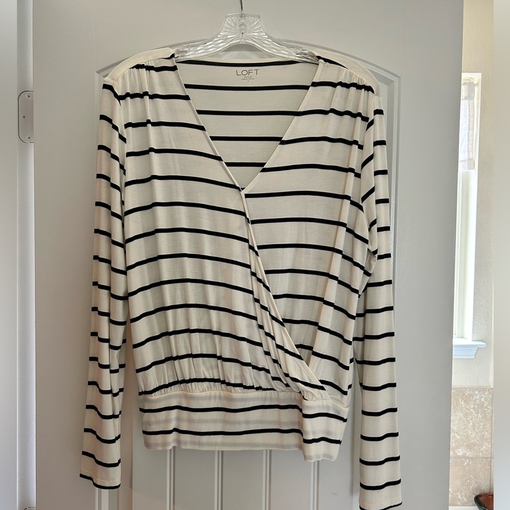 NWT Loft Outlet striped long sleeve top.
